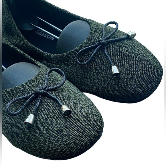 Knit Ballet Flats Green Women’s Size 8 NWT Travel Casual Slip O…Balletcore Goth - Picture 5 of 16